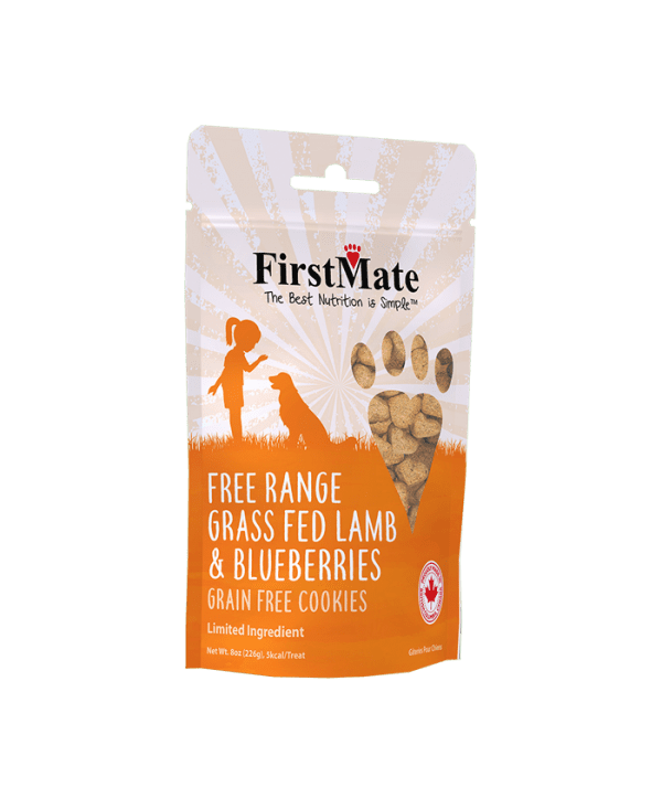 FirstMate Free Range Grass Fed Lamb with Blueberry Treats for Dogs