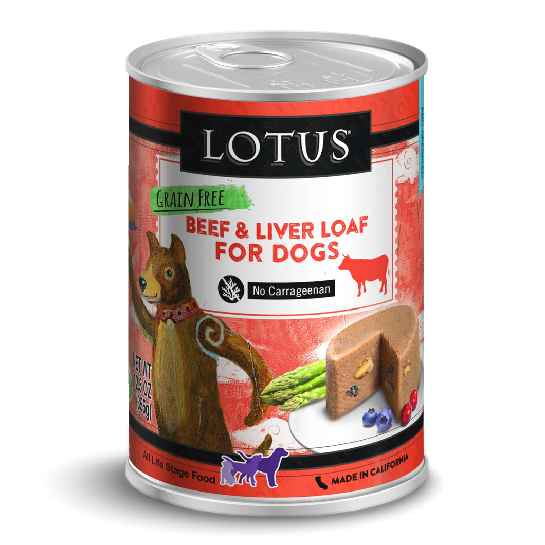 Lotus Dog Grain-Free Beef & Liver Loaf for Dogs