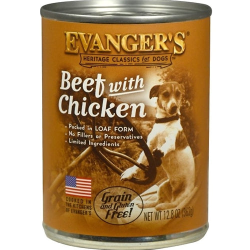 Evangers All Natural Classic Beef with Chicken Canned Dog Food