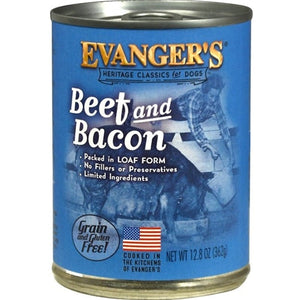 Evangers All Natural Classic Beef and Bacon Canned Dog Food