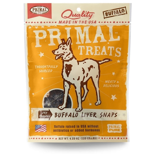 Primal Dry Roasted Buffalo Liver Snaps Treats