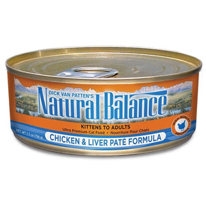 Natural Balance Chicken and Liver Pate Formula Canned Cat Food