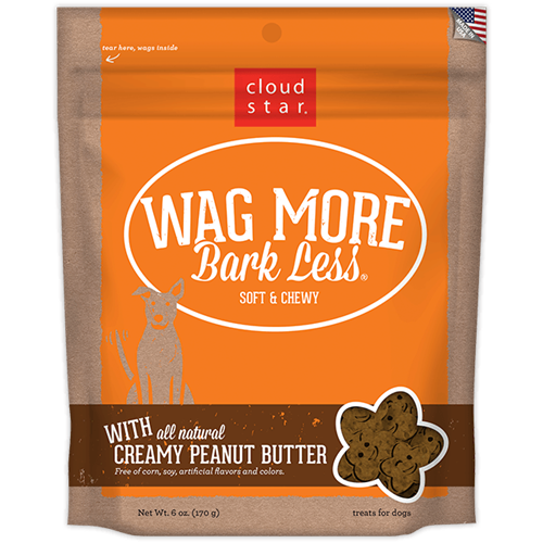 Cloud Star Wag More Bark Less Soft & Chewy Treats - Peanut Butter Flavor
