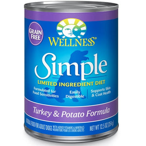 Wellness Simple Limited Ingredient Diet Turkey and Potato Canned Dog Formula