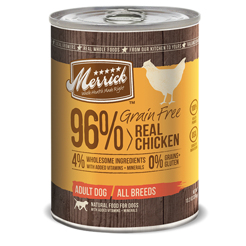 Merrick grain-free 96% Chicken Canned Dog Food