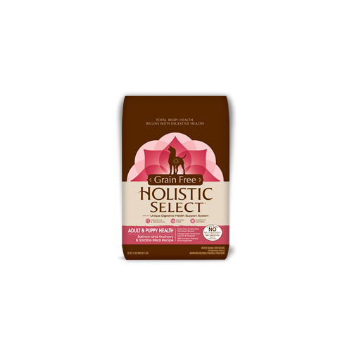 Holistic Select Grain Free Adult Dog and Puppy Health Salmon, Anchovy and Sardine Meal Recipe