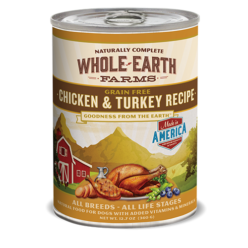 Whole Earth Farms Grain Free Chicken and Turkey Formula Dog Cans