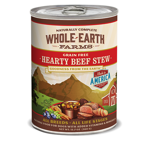 Whole Earth Farms Grain Free Hearty Beef Stew Formula Dog Cans