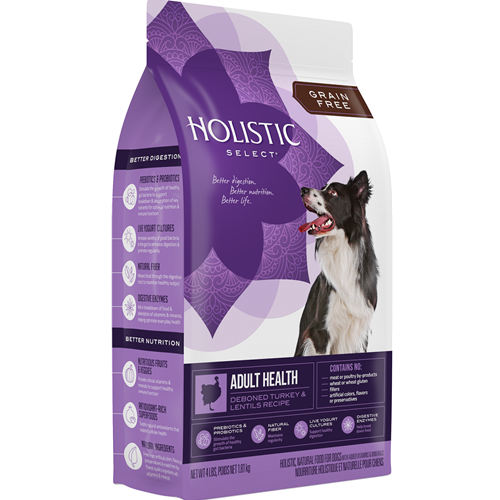 Holistic Select Grain Free Adult Health Deboned Turkey & Lentils Formula