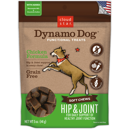 Cloud Star Dynamo Dog Functional Treats: Hip & Joint - Chicken
