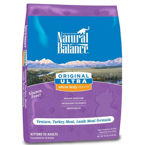 Natural Balance Original Ultra Whole Body Health Venison Turkey & Lamb Dry Cat Food