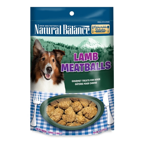 Natural Balance Delectable Delights Lamb Meatballs Dog Treats
