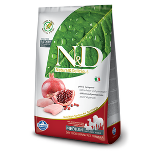 Farmina N&D Grain Free Chicken and Pomegranate Adult Dry Dog Food