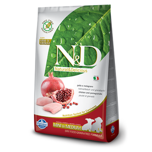 Farmina N&D Grain Free Chicken and Pomegranate Small/Medium Puppy Dry Dog Food