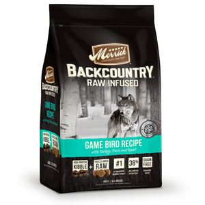Merrick Grain Free Backcountry Raw Infused Game Bird Recipe Dog Food