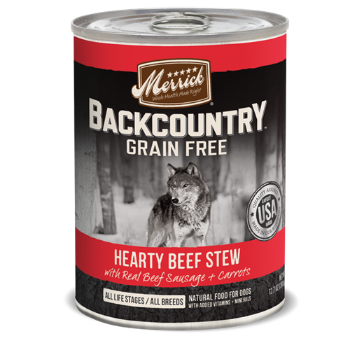 Merrick Grain Free Backcountry Hearty Beef Stew Canned Dog Food