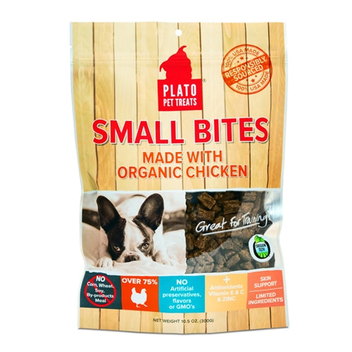 Plato Small Bites Made with Organic Chicken Dog Treats
