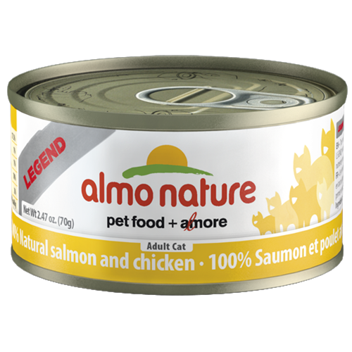 Almo Nature Legend Natural Salmon and Chicken Canned Food for Cats