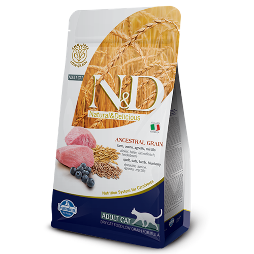 Farmina Natural & Delicious Lamb & Blueberry Low Grain Formula Dry Cat Food