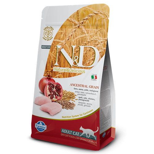 Farmina Natural & Delicious Chicken & Pomegranate Low Grain Formula Dry Cat Food