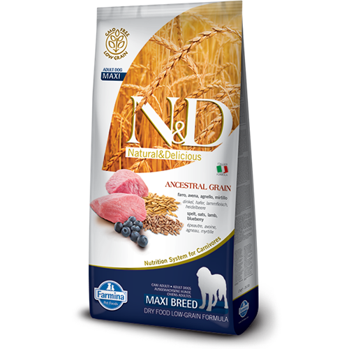 Farmina N&D Low Grain Wild Maxi Adult Lamb & Blueberry Dry Dog Food