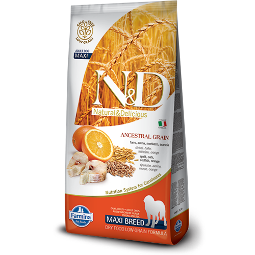 Farmina N&D Low Grain Wild Maxi Adult Cod Dry Dog Food