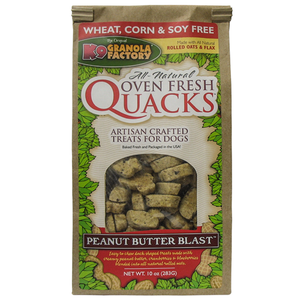 K9 Granola Factory Oven Fresh Quacks Peanut Butter Blast