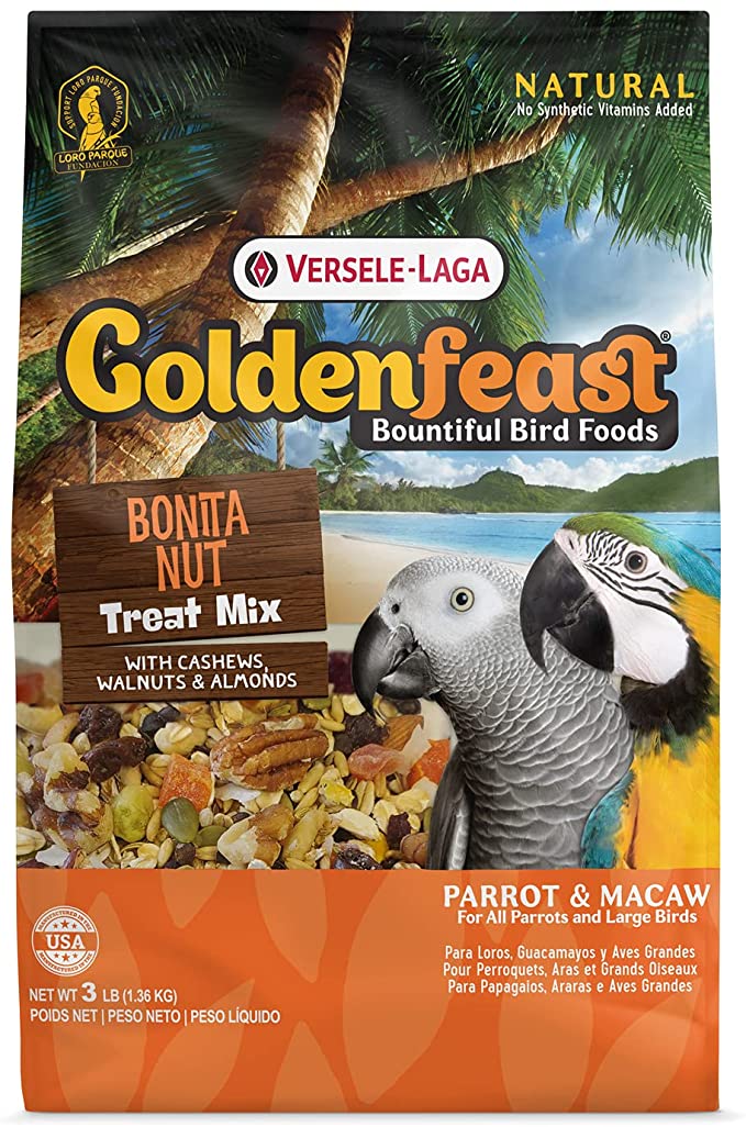 Goldenfeast Bonita Nut Treat Mix for Parrots, Macaws and Large Birds