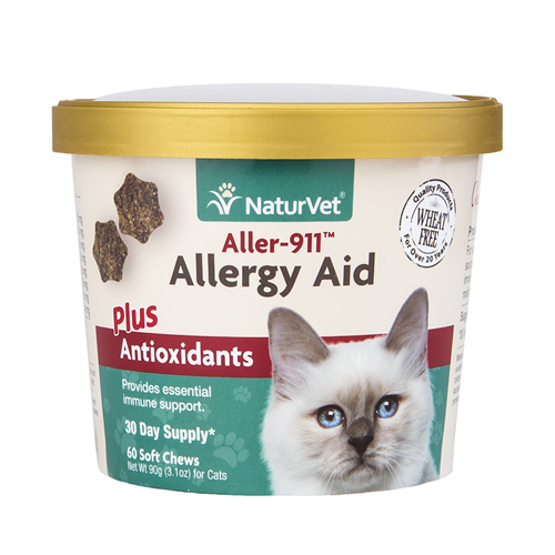 NaturVet Aller-911 Allergy Aid Plus Antioxidants Soft Chews for Cats