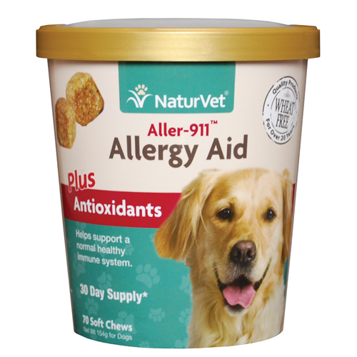 NaturVet Aller-911 Allergy Aid Plus Antioxidants Soft Chews for Dogs