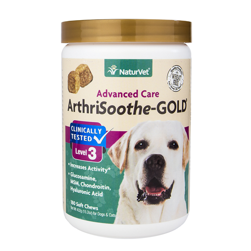 NaturVet ArthriSoothe-GOLD Level 3 Soft Chew for Dogs and Cats