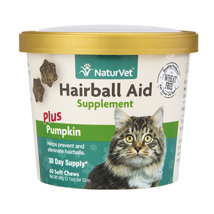 NaturVet Hairball Aid Plus Pumpkin Cat Soft Chews