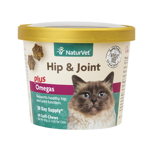 NaturVet Hip & Joint Plus Omegas Cat Soft Chews