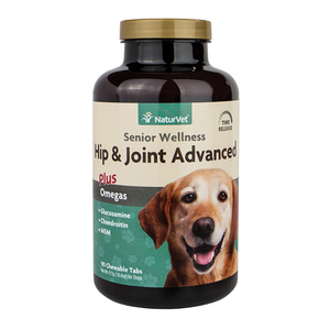 NaturVet Senior Hip & Joint Advanced Plus Omegas Tabs for Dogs