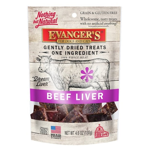 Evanger's Grain Free Raw Gently Dried Beef Liver Treats