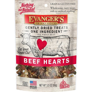 Evanger's Grain Free Raw Gently Dried Beef Hearts Treat