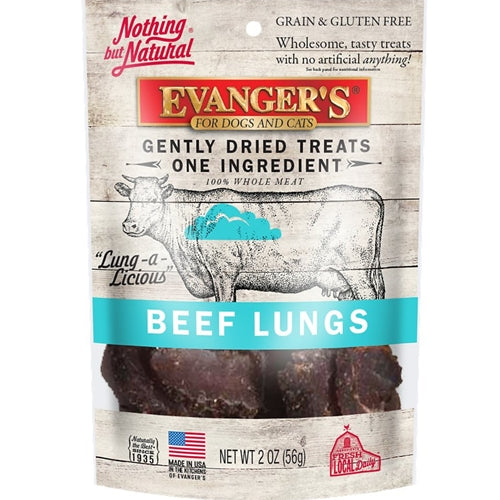 Evanger's Grain Free Raw Gently Dried Beef Lungs Treat