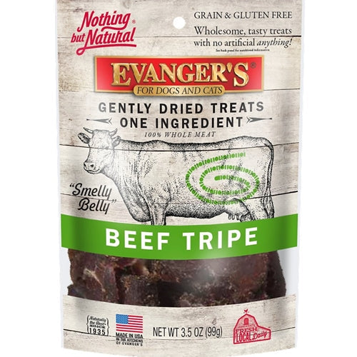 Evanger's Grain Free Raw Gently Dried Beef Tripe Treats