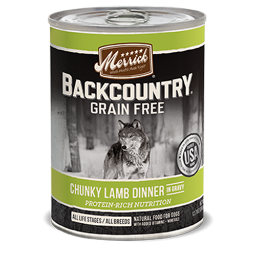 Merrick Grain Free Backcountry Chunky Lamb Canned Dog Food