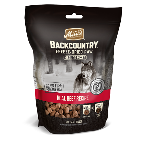 Merrick Grain Free Backcountry Freeze Dried Meal Mixer Beef Recipe for Dogs