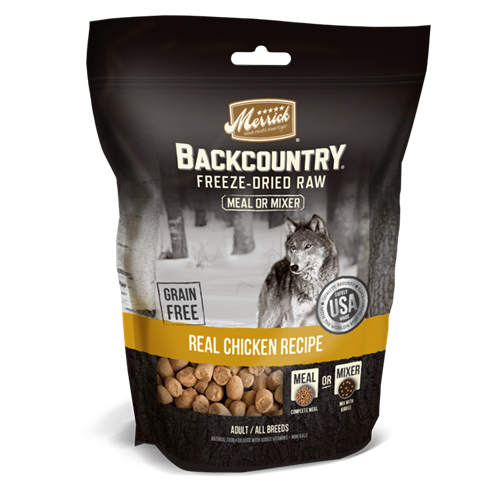 Merrick Grain Free Backcountry Freeze Dried Meal Mixer Chicken Recipe for Dogs