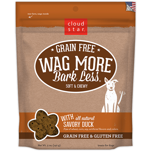 Cloud Star Wag More Bark Less Grain Free Soft & Chewy Treats Duck