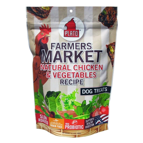 Plato Dog Treat Farmers Market Chicken and Veggie Strips