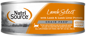 Nutrisource Grain Free Lamb Select Canned Cat Formula