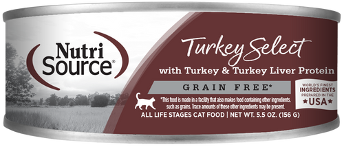 Nutrisource Grain Free Turkey Select Canned Cat Formula