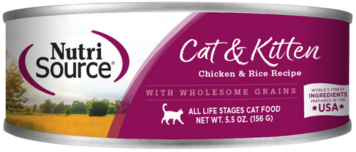 Nutrisource Chicken & Rice Canned Cat Formula