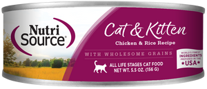 Nutrisource Chicken & Rice Canned Cat Formula