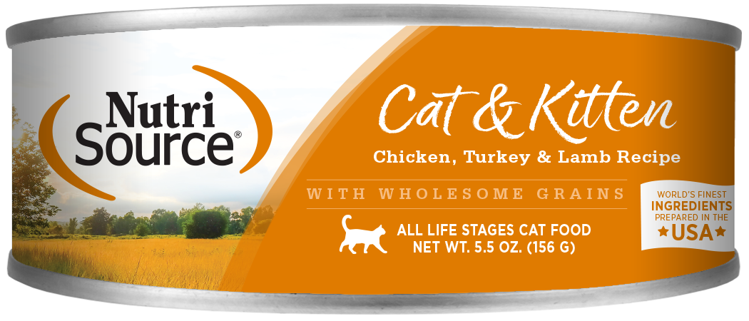 Nutrisource Chicken, Turkey & Lamb Canned Cat & Kitten Formula