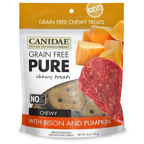 CANIDAE Grain Free pure Chewy Bison & Pumpkin treats for Dogs