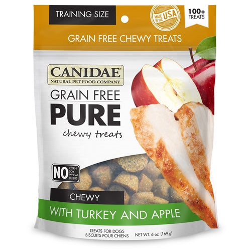 CANIDAE Grain Free pure Chewy Turkey & Apple treats for Dogs